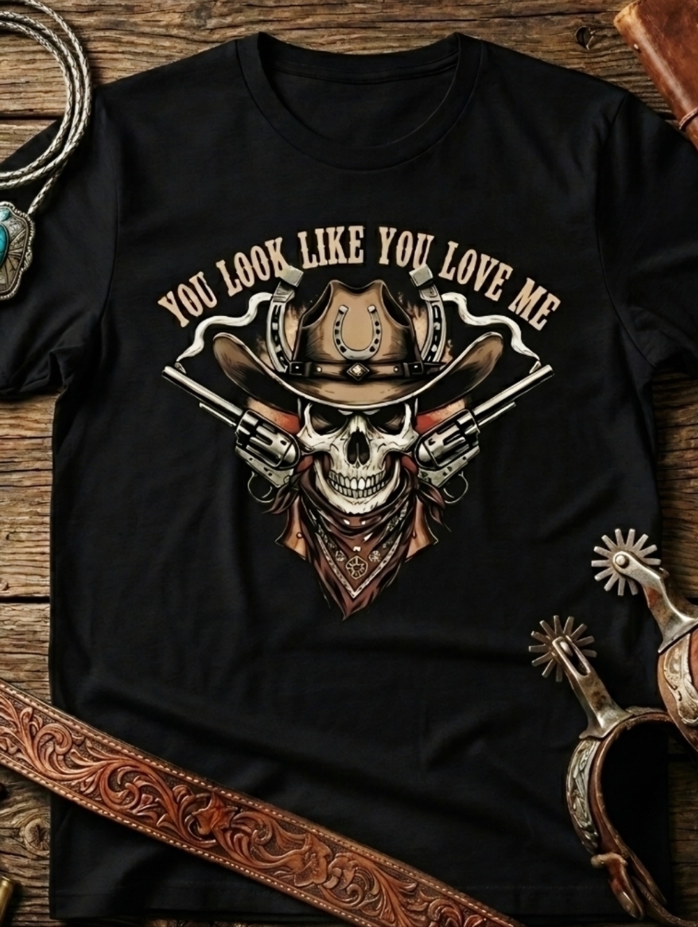 Ella Langley Inspired Country Music Tee • Western Skull Cowboy Hat Shirt Outlaw